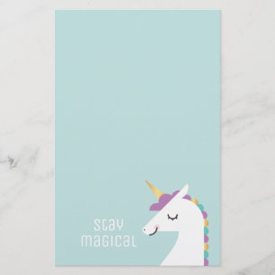 Niedliches und modernes Regenbogen Unicorn Briefpapier
