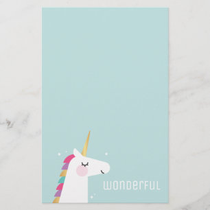 Niedliches und modernes Regenbogen Unicorn Briefpapier