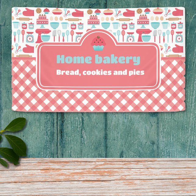 Niedliches und praktisches, kundenspezifisches Zuh Banner (Cute & Practical Custom Home Bakery Baking Design Banner)
