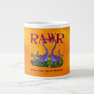 Niedliches und romantisches Dinos - Rawr Jumbo-Tasse