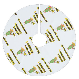 Niedliches und schönes Baumrock Polyester Weihnachtsbaumdecke
