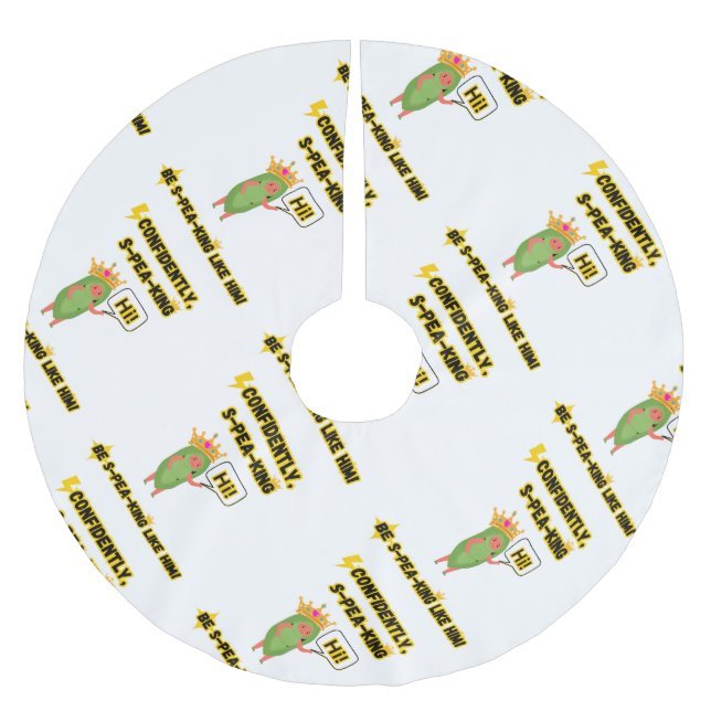 Niedliches und schönes Baumrock Polyester Weihnachtsbaumdecke (Vorderseite)