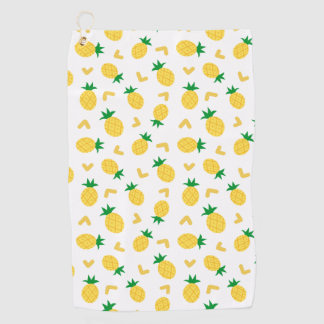 Niedliches und sonniges Ananas-Muster Golfhandtuch