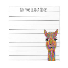 Niedliches und sonniges No Prob Llama Llama Notepa Notizblock