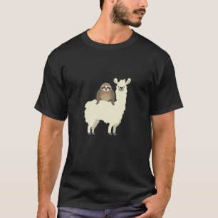 Niedliches und sonniges Wetter Reiten Llama T-Shirt