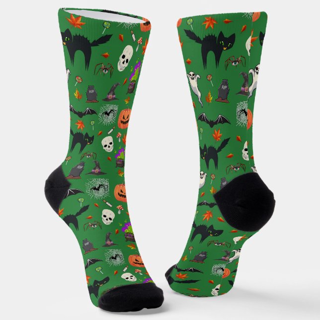 Niedliches und spöttisches Halloween Socken (Gewinkelt)