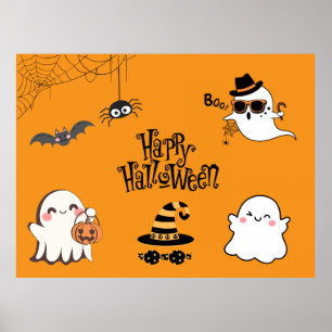 Niedliches und unheimlich Halloween Poster