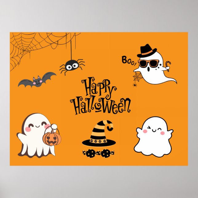 Niedliches und unheimlich Halloween Poster (Vorne)