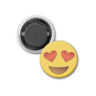 Niedliches und winziges Herz für Augen Emoji Magnet