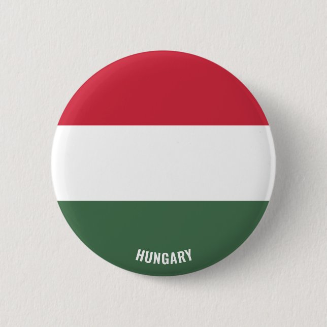 Niedliches Ungarnflagge Patriotisch Button (Vorderseite)