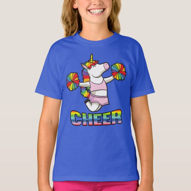 Niedliches Unicorn-Beifall-T-Shirt T-Shirt (Vorderseite)