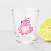 Niedliches Unicorn-Froschfantasie-Glass