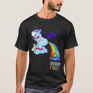 Niedliches Unicorn Kackte ein Regenbogen-Regenboge T-Shirt