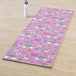 Niedliches Unicorn-Muster Yogamatte