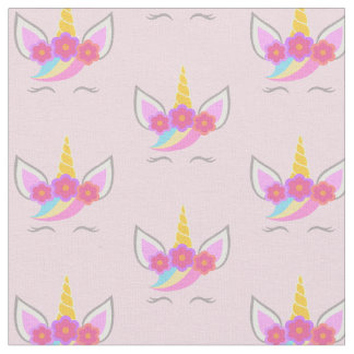 Niedliches Unicorn-Rosa Stoff