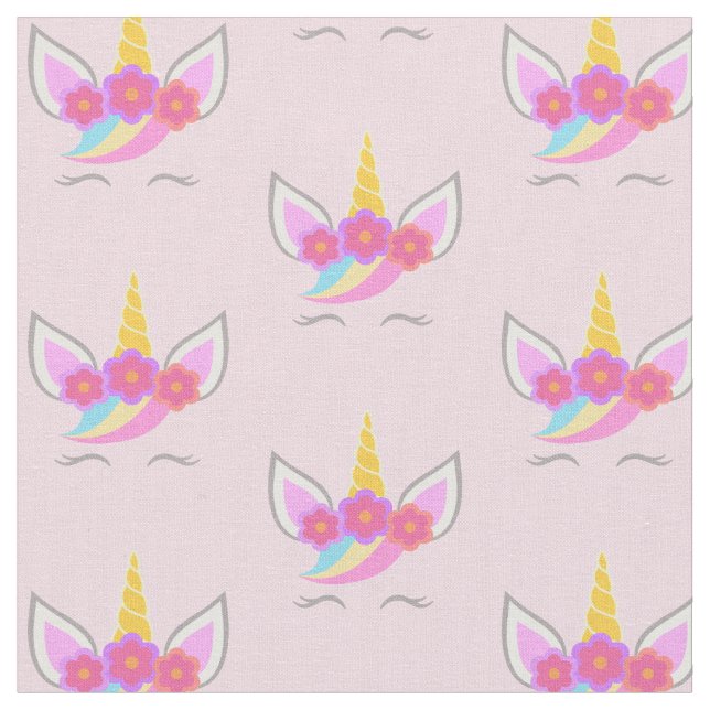 Niedliches Unicorn-Rosa Stoff (Nahaufnahme)