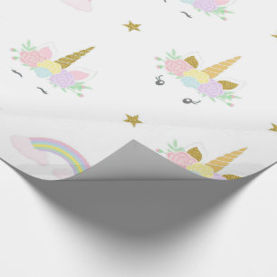 Niedliches Unicorn-Verpackungs-Papier Geschenkpapier