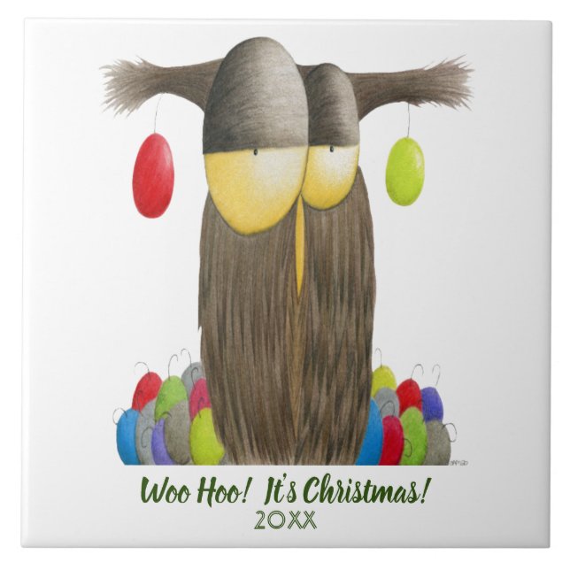 Niedliches Urlaubskuchen Fliese (Vorderseite)