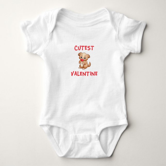 Niedliches Valentine Baby Strampler (Vorderseite)