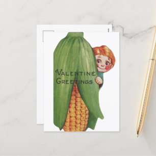 Niedliches Valentine Vintag Feiertagspostkarte