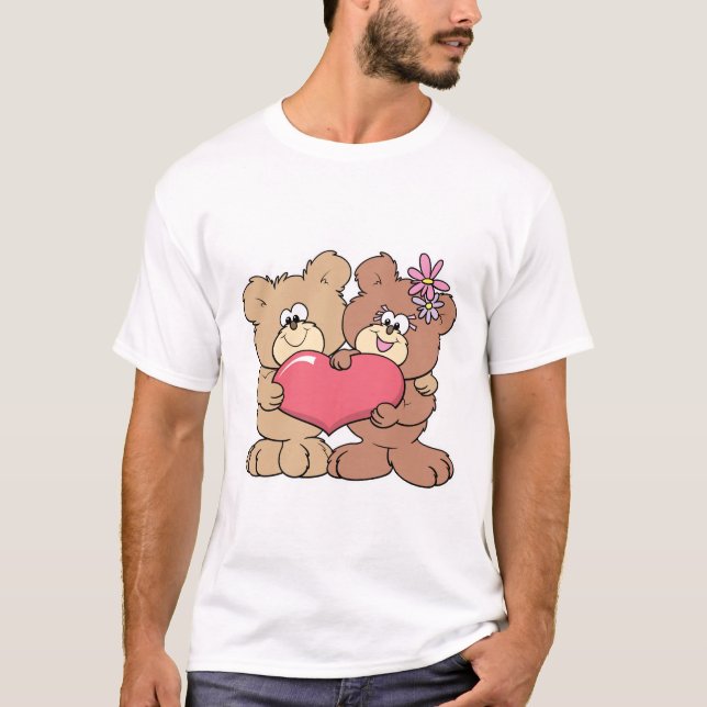 niedliches Valentinherz T-Shirt (Vorderseite)