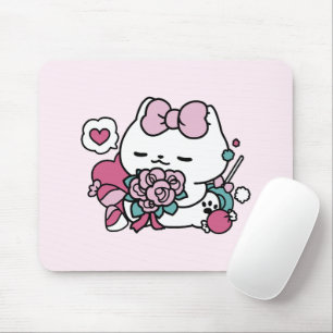 Niedliches Valentinisches Katzendesign - Feline th Mousepad