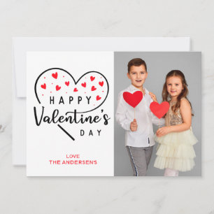 Niedliches Valentinstag Herz Feiertagskarte