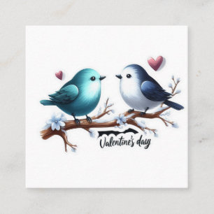 Niedliches Valentinstag Quadratische Visitenkarte