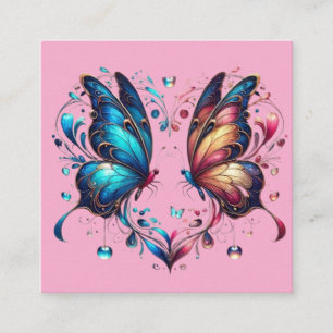 Niedliches Valentinstag Quadratische Visitenkarte