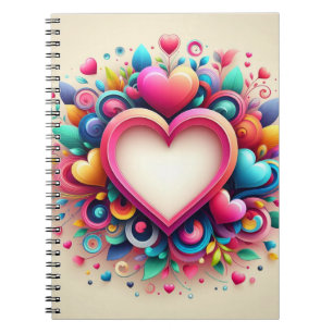 Niedliches Valentintagsherz Notizblock
