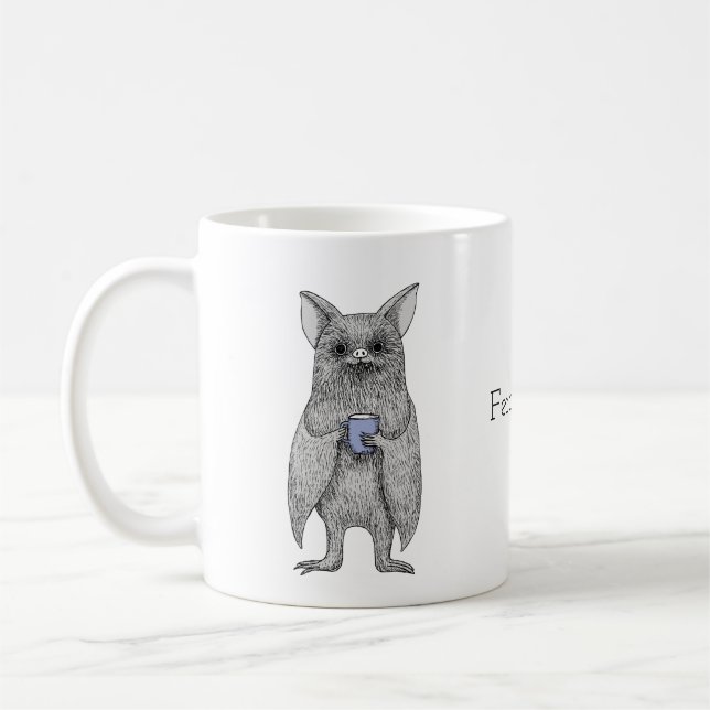 Niedliches Vampirbad mit Kaffee Funny individuelle Kaffeetasse (Links)
