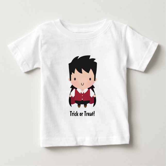 Niedliches Vampire Boy Baby Halloween Outfit Baby T-shirt (Vorderseite)