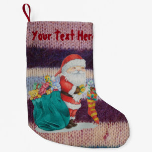 Niedliches Vaterweihnachten, welches die Geschenke Kleiner Weihnachtsstrumpf