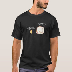 Niedliches veganisches Wortspiel Tofu und Bohnen L T-Shirt