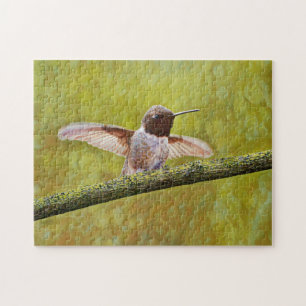 Niedliches vertrautes Hummingbird Art Puzzle