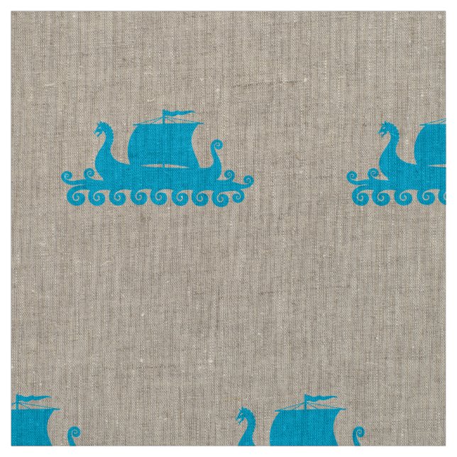 Niedliches Viking Ship Shape Muster Stoff (Muster)