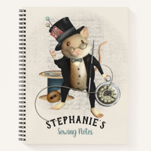 Niedliches Viktorianisches Mauszeigerblatt Notizbuch