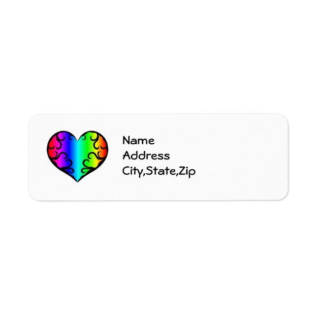 Niedliches viktorianisches Regenbogenherz (Vorne)