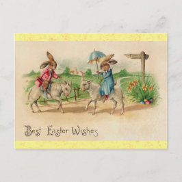 Niedliches Vintag Osterhasen Postkarte