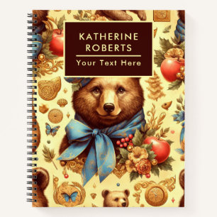 Niedliches Vintages Bärenwasser Notizbuch