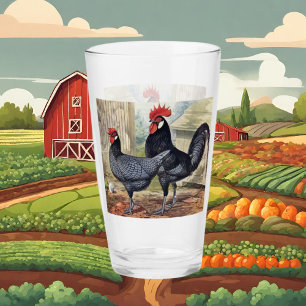 Niedliches Vintages Country-Hahn-Glas Glas
