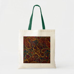 Niedliches Vintages dunkelbraunes Paisley-Design Tragetasche