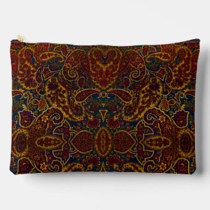 Niedliches Vintages dunkelbraunes Paisley-Design Zubehörtasche