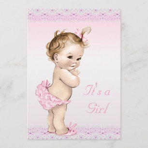 Niedliches Vintages Einladung