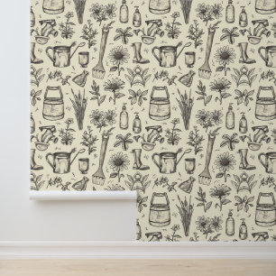 Niedliches Vintages Gartengeflecht Tapete