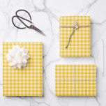 Niedliches Vintages Gelbes Gingham Kariertes Muste Geschenkpapier Set<br><div class="desc">Niedliche Vintage Gelb-Gingham-Karierte Musterverpackungsfolien</div>