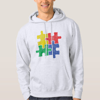 Niedliches Vintages gestörtes Design für Autismus- Hoodie