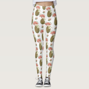 Niedliches Vintages Girl Watermelon Muster Funny L Leggings
