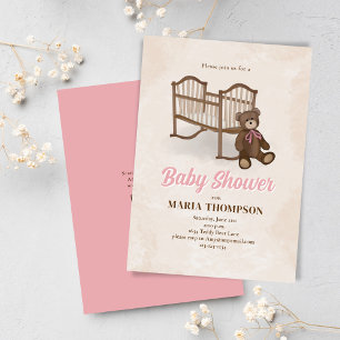 Niedliches Vintages Kinderzimmer Custom Baby Girl Einladung