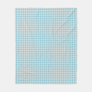 Niedliches Vintages Light Blue Gingham Kariertes M Fleecedecke